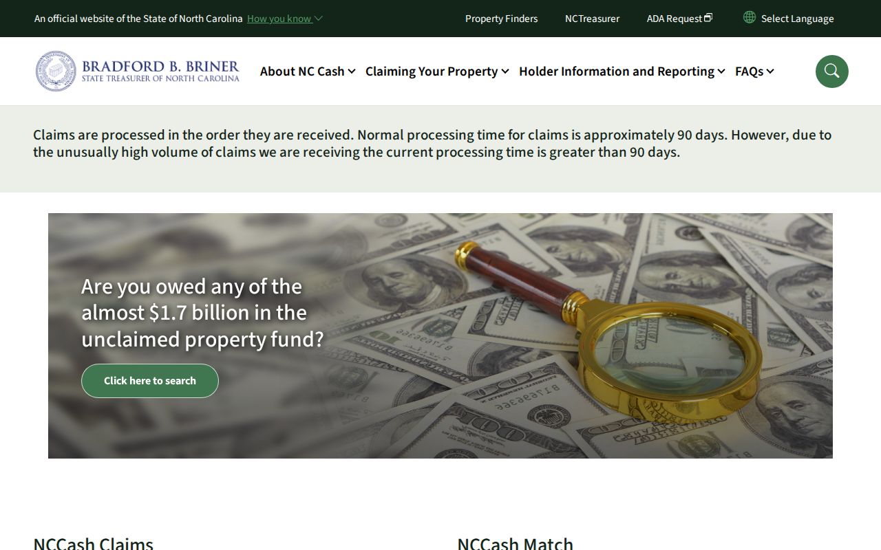 Hickory people search through official North Carolina unclaimed property
